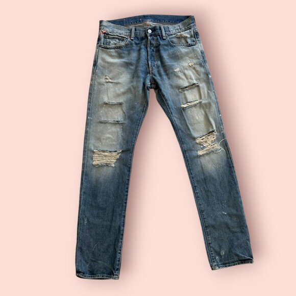 Ralph Lauren Denim & Supply Distressed Jeans - Picture 1 of 8